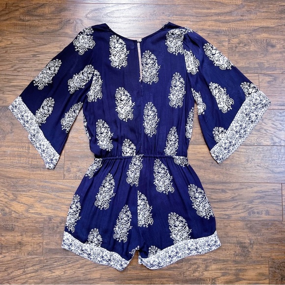 Faithfull • Yacht Romper playsuit navy blue Devani print bandana floral Anthro - Picture 12 of 16